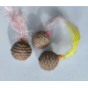 Jut Halat Örgü Kedi Oyun Topu 5 cm