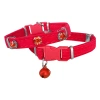 Kadife Kedi Boyun Tasması Taşlı 20-32 cm Kırmızı