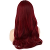 Kahküllü Uzun Dalgalı Fiber Sentetik Peruk / Kızıl