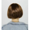Kahve Renk Düz Kesim Küt Parti Peruğu Kısa Takma Saç