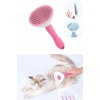 Kendini Temizleyen Tuşlu Kedi Köpek Tarağı Pembe 10 x 20 cm