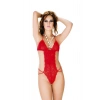 Kırmızı Dantelli Bodysuit