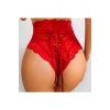 Kırmızı Dantelli Yüksek Bel Külot Hera