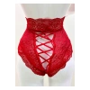 Kırmızı Dantelli Yüksek Bel Külot Venüs-K1011
