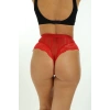 Kırmızı Kadın Çizgili Külot Veronica-K1009