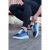 Koyu Mavi Kot Kumaş Erkek Casual Ayakkabı