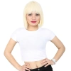 Küt Kahküllü Fiber Sentetik Peruk / Açık Platin