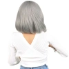 Küt Kahküllü Fiber Sentetik Peruk / Gri