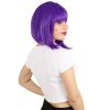 Küt Kahküllü Fiber Sentetik Peruk / Mor