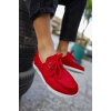 Mevsimlik Keten Ayakkabı  Kırmızı