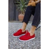 Mevsimlik Keten Ayakkabı  Kırmızı