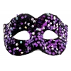 Mor Renk Arkadan Lastikli Pul Payet İşlemeli B After Parti Maskesi