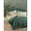 Nakışlı Çift Kişilik Saten Nev Takımı Andy Yeşil