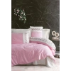 Nakışlı Çift Kişilik Saten Nev Takımı Niobe Pembe