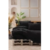 Neat Poplin Çift Kişilik Nev Takımı Siyah