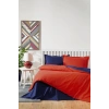 Özdilek Tek Kişilik Ranforce Nev Takımı Colormix Kırmızı Lacivert