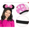 Pembe Fiyonklu Minnie Mouse Tacı Mini Kulak