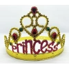 Prenses Yazılı Altın Renk Ayarlanabilir Parti Tacı 60 cm