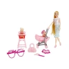 Pusetli  Sandalyeli Bebek Seti  Doll Little Baby