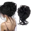 Saçlı Lastikli Kuyruklu Topuz Toka / Siyah