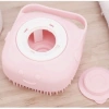 Şampuan Hazneli Kedi Köpek Silikon Duş Fırçası 11 cm Pembe