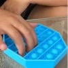 Sekizgen Tek Renk Pop Push İt Anti Stres Bncukları Bubble Fidget