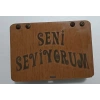 Seni Seviyorum Ahşap Hediye Kutusu Sevgiliye Hediye