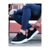 Siyah Bağcıklı Kalın Taban Casual Erkek Ayakkabı