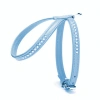 Taşlı Deri Köpek Göğüs Tasması 1,2 x 21-30 cm Mavi