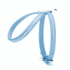 Taşlı Deri Köpek Göğüs Tasması 1,2 x 21-30 cm Mavi