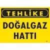 Tehlike Doğalgaz Hattı Uyarı Levhası 25x35 KOD:753