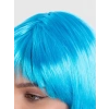 Turkuaz Açık Mavi Renk Düz Kesim Kısa Küt Parti Peruğu