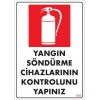 Yangın Söndürme Tüpü Uyarı Levhası 25x35 KOD:860