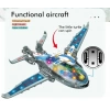 Yerde Gezen Işıklı Sesli Hareketli Mekanizmalı Savaş Uçak 43x27 Cm