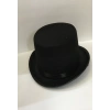Yetişkinler İçin Siyah Renk Ringmaster Sihirbaz Şapkası Fötr Şapka 15 cm
