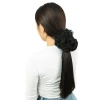 Yoğun Saçlı Lastikli Topuz Toka / Siyah