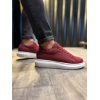 Yüksek Taban Günlük Ayakkabı  Bordo (Beyaz Taban)