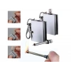 Benzinli Kibrit Çakmak Magnezyum Çubuklu Anahtarlıklı Benzinli Metal Kibrit Gümüş