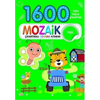 1600 Mozaik Çıkartmalı Boyama Kitabım Yeşil