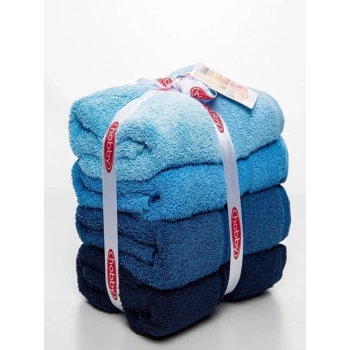 70X140 4´lü Havlu Seti Mavi