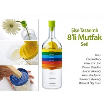 8 Bin Tools Şişe Şeklinde Mutfak Seti