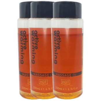 Active Warming Massage Oil 600 ml Isıtıcı Özellikli rotik Masaj Yağı X 3 ADET