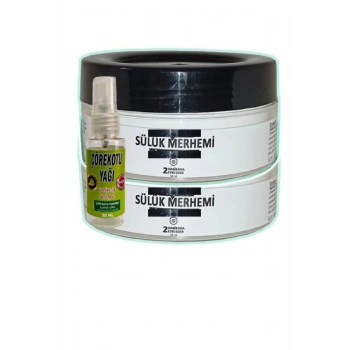 Adale Kas Sızıları için Sülük Merhemi Bakım Kremi 2x50 ml+30 ml Çörek Otu Yağ ile