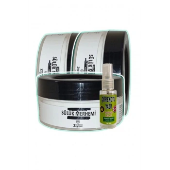 Adale Kas Sızıları için Sülük Merhemi Bakım Kremi 3x50 ml+30 ml Çörek Otu Yağ ile