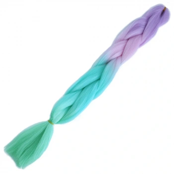 Afrika Örgülük Ombreli Sentetik Saç 100 Gr. / Lila / Pembe / Turkuaz Mavi / Soft Yeşil