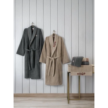 Aile Bornoz Seti Yamka Bej-Antrasit