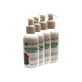Allied Life Sciences Hoodia Herbal Extracts Hot Slimming & Tightening Gel 150 ml x 4 adet