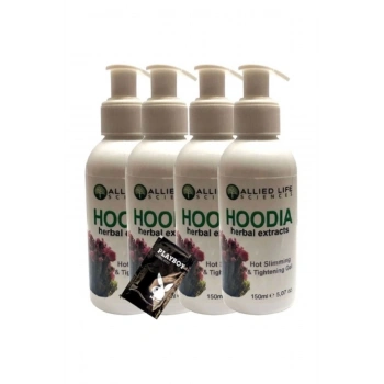 Allied Life Sciences Hoodia Herbal Extracts Hot Slimming & Tightening Gel 150 ml x 4 adet + Jel