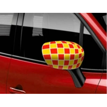 Araç Ayna Kılıfı 2 Adet - Sarı Kırmızı