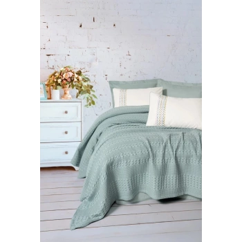 Aura Çift Kişilik Pike Takımı Pebble Mint